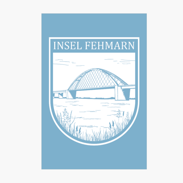 Strandtuch | Brücke Wappen | hellblau