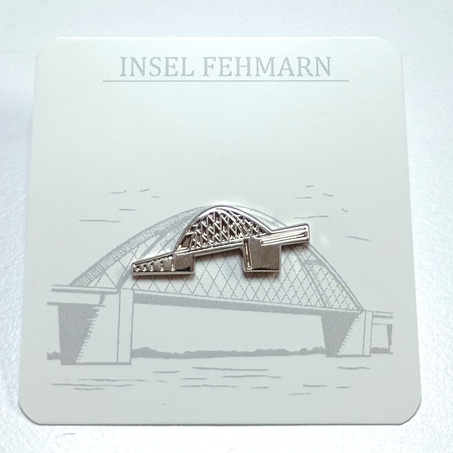 Ansteck Pin Fehmarnsundbrücke silberfarben