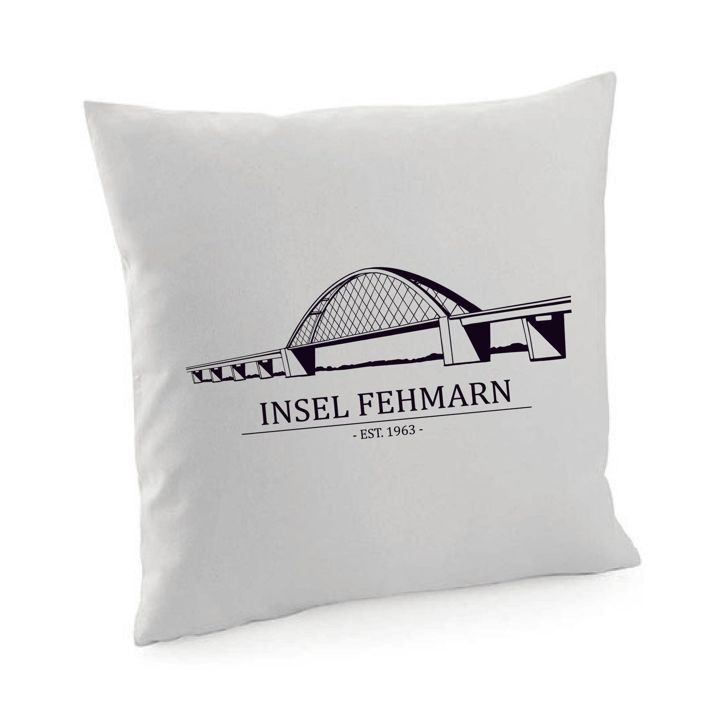 Kissenbezug | Insel Fehmarn EST. 1963 | 50x50cm | grau