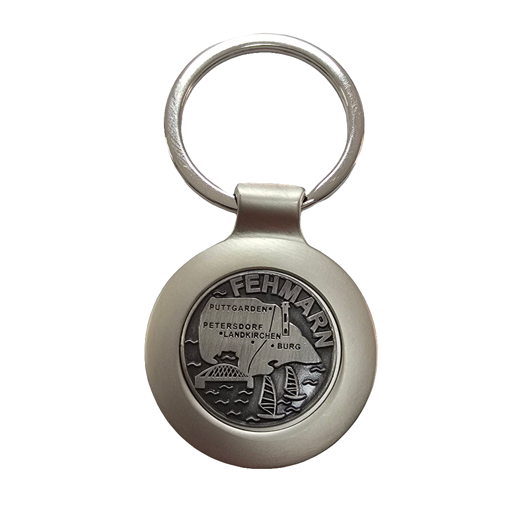 Schlüsselanhänger rund silber Fehmarn Insel