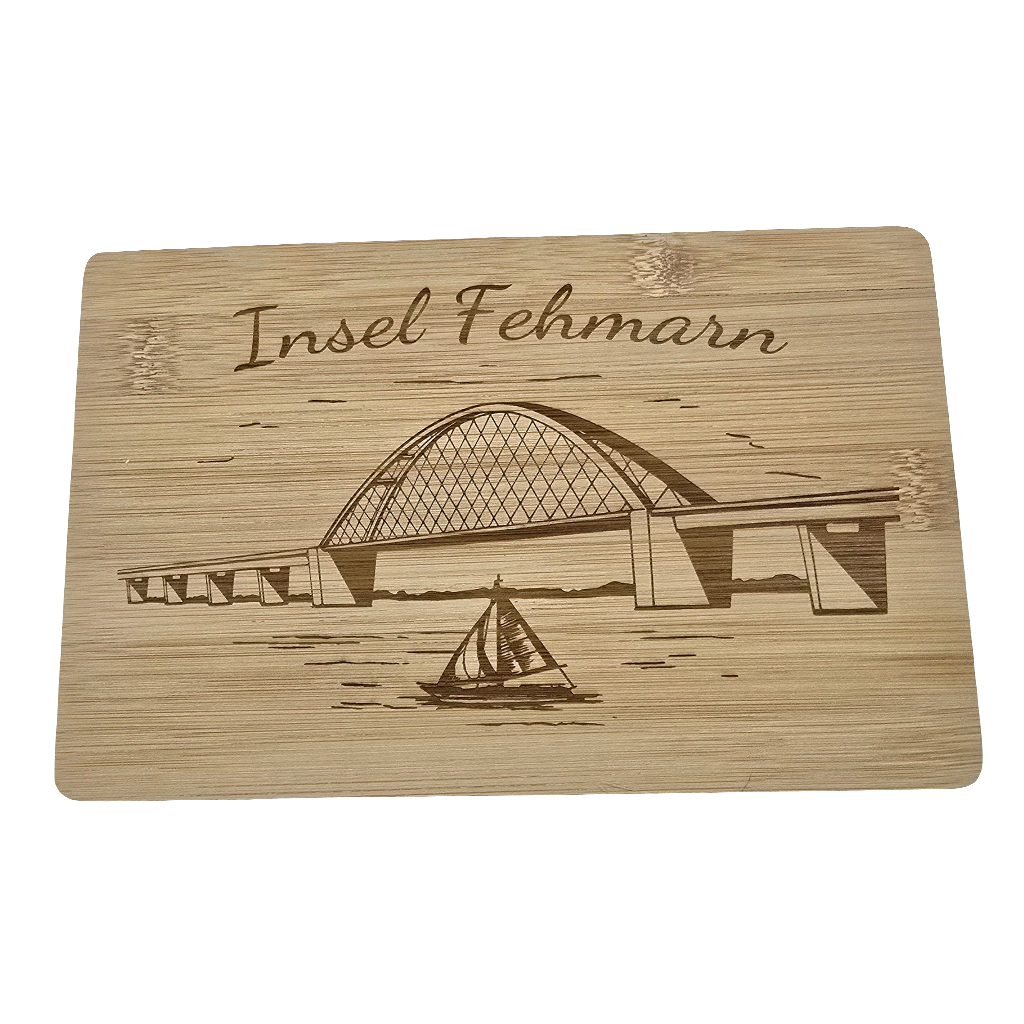 Frühstücksbrett Fehmarnsundbrücke