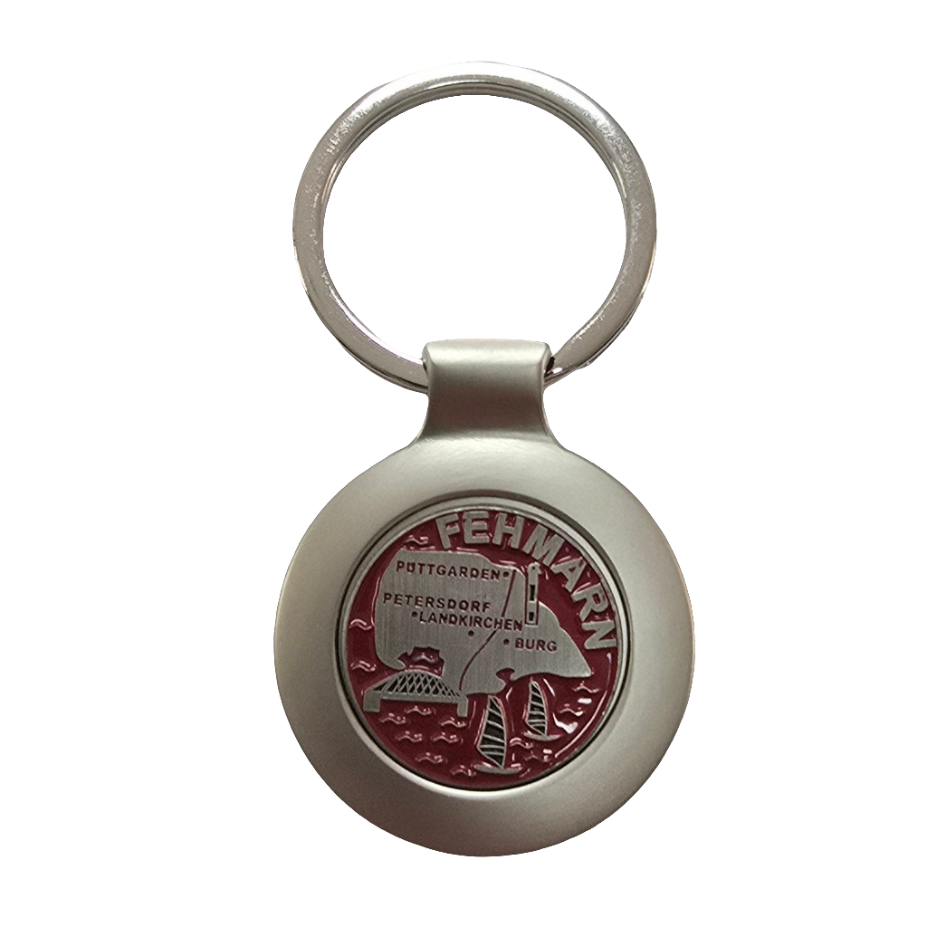 Schlüsselanhänger rund rot Fehmarn Insel