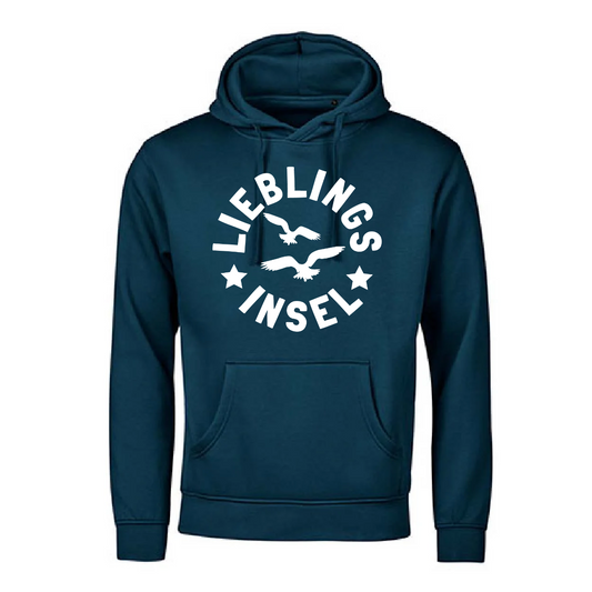 Hoodie | Lieblingsinsel mit Möwen rund | unisex