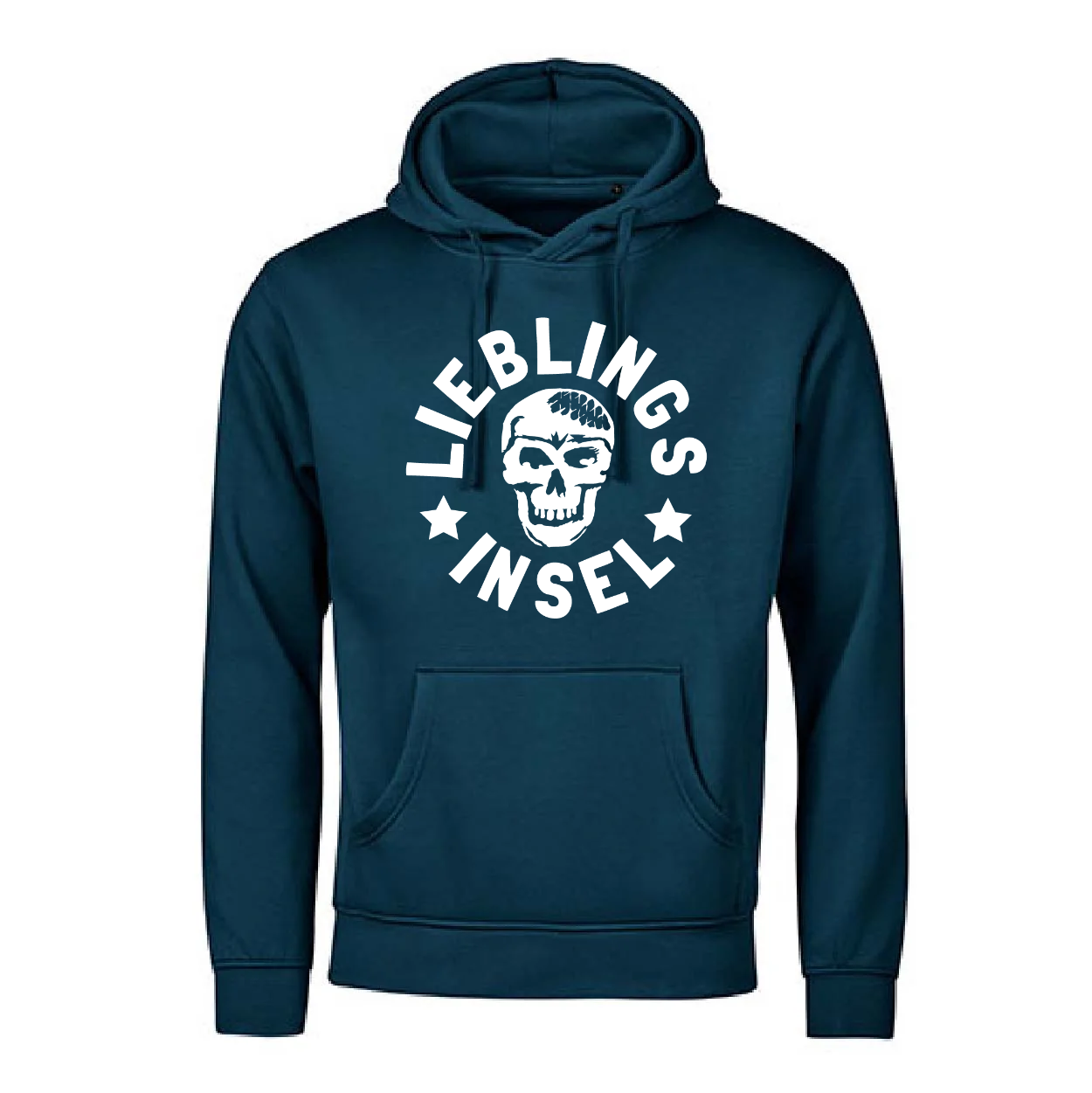 Hoodie | Lieblingsinsel mit Totenkopf rund | unisex
