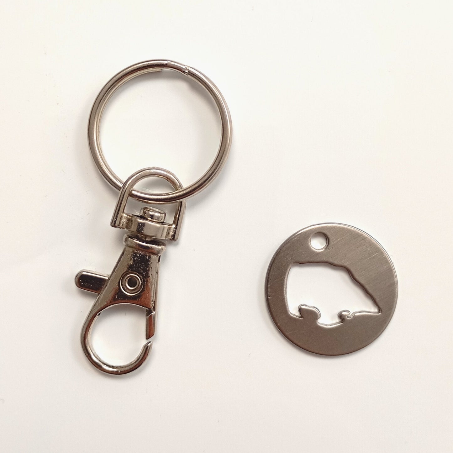 Edelstahl Schlüsselanhänger Einkaufswagenchip