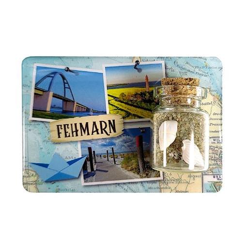 Premium-Magnet Fehmarn mit Sandflasche