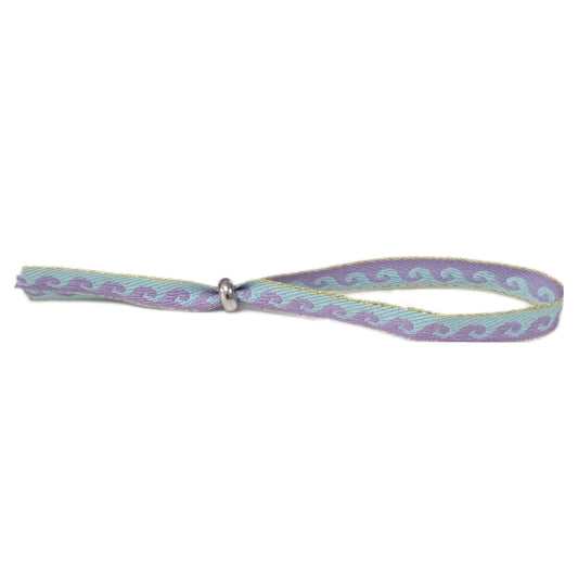 Festival-Armband Welle hellblau lila