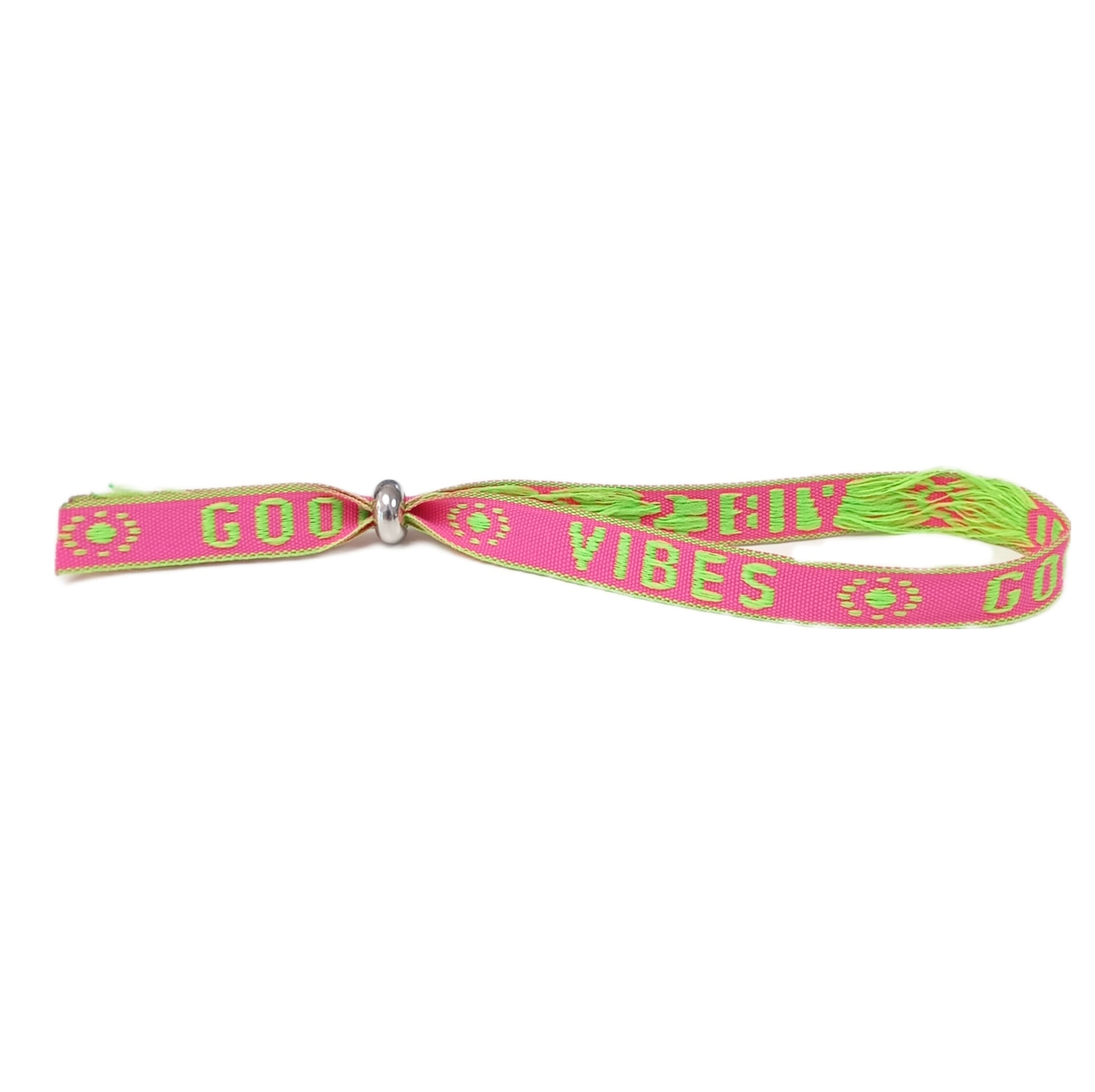 Festival-Armband Good Vibes pink