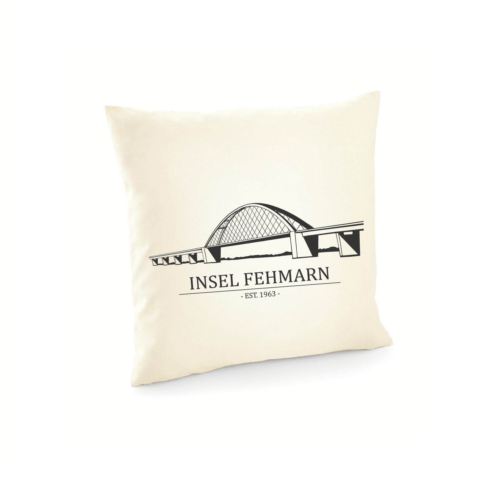 Kissenbezug | Insel Fehmarn EST. 1963 | 40x40 cm | natur