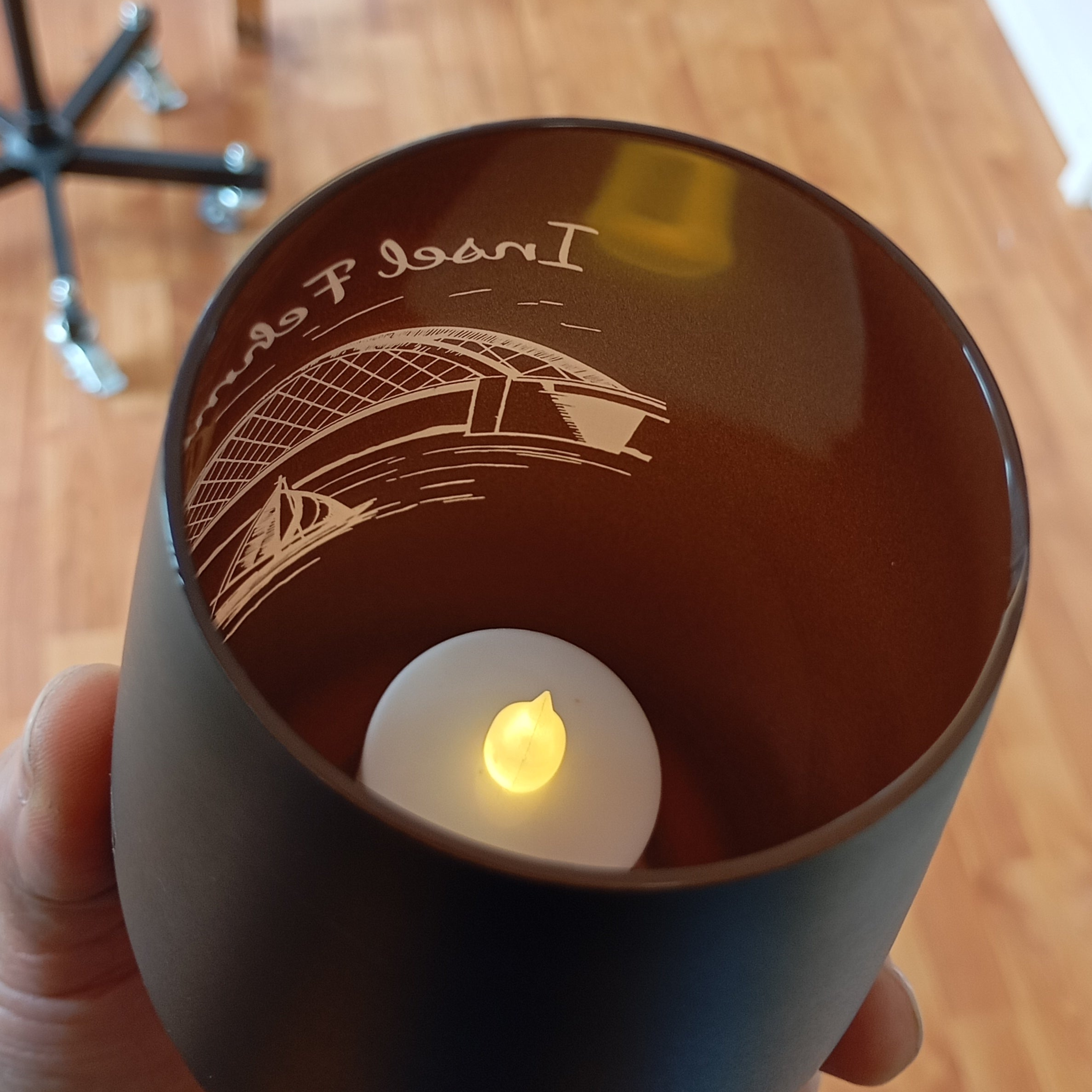 Windlicht Insel Fehmarn Brücke schwarz I