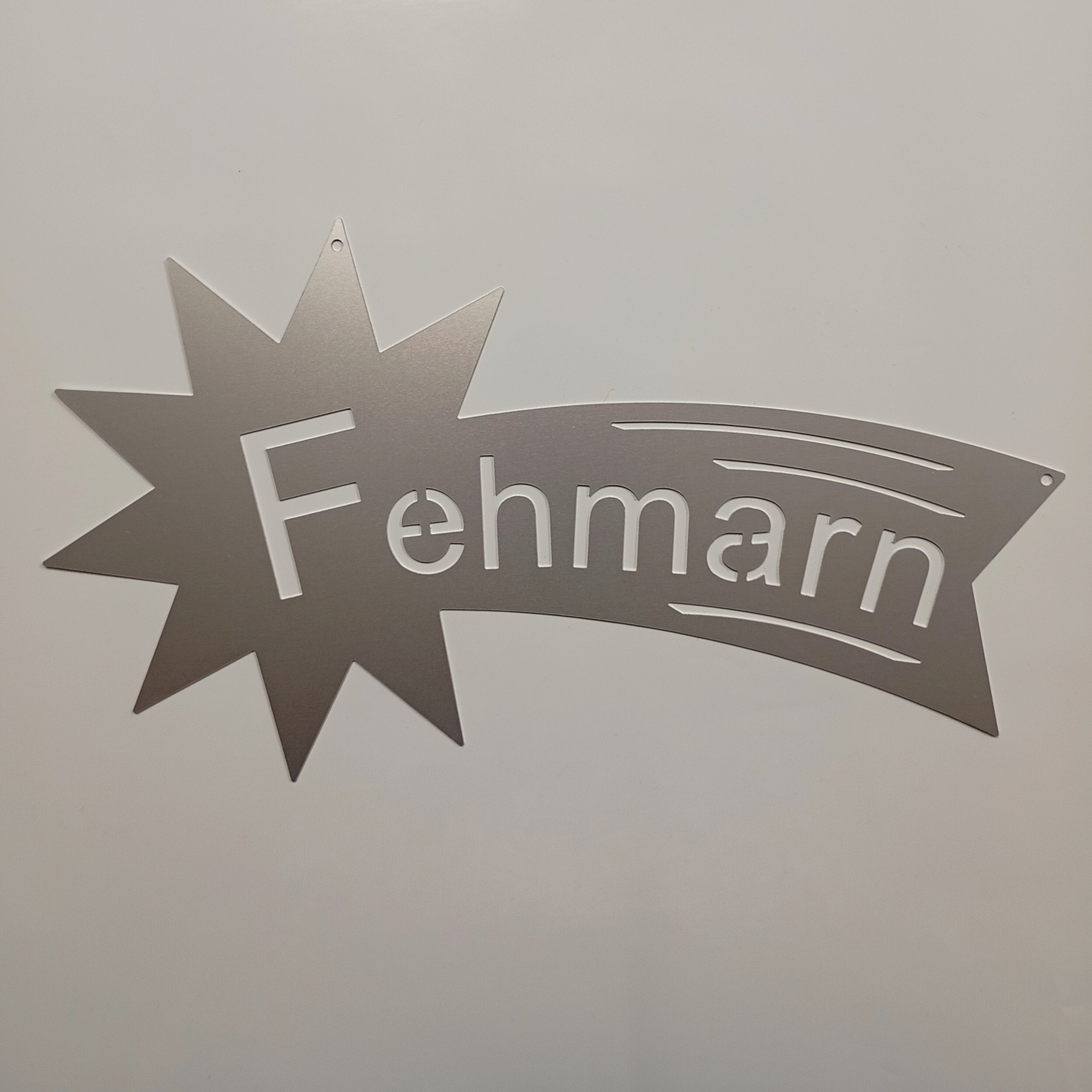 Stern mit Schweif Fehmarn Aluminium