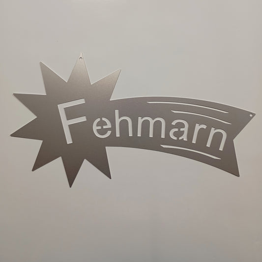 Stern mit Schweif Fehmarn Aluminium