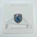Ansteck Pin Wappenform Brücke mit Schiff