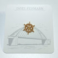 Ansteck Pin Steuerrad goldfarben klein