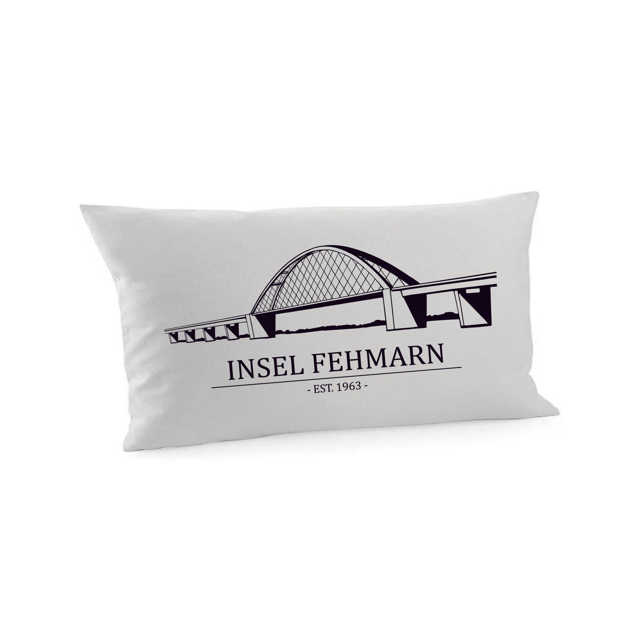 Kissenbezug | Insel Fehmarn EST. 1963 | 30x50 cm | grau