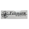 Aufkleber Fehmarn Koordinaten schwarz