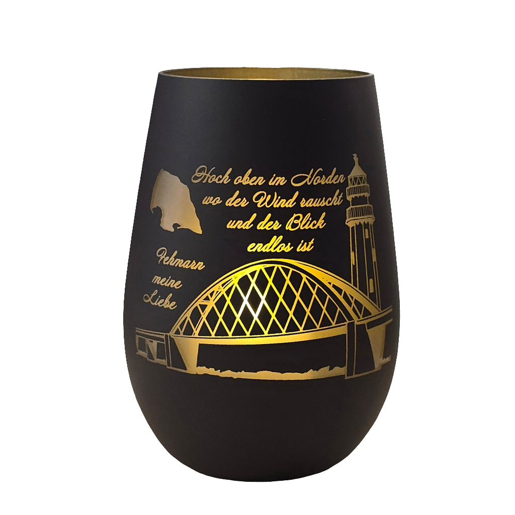 Windlicht Insel Fehmarn Brücke schwarz III