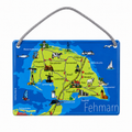 Blechschild Fehmarn Karte