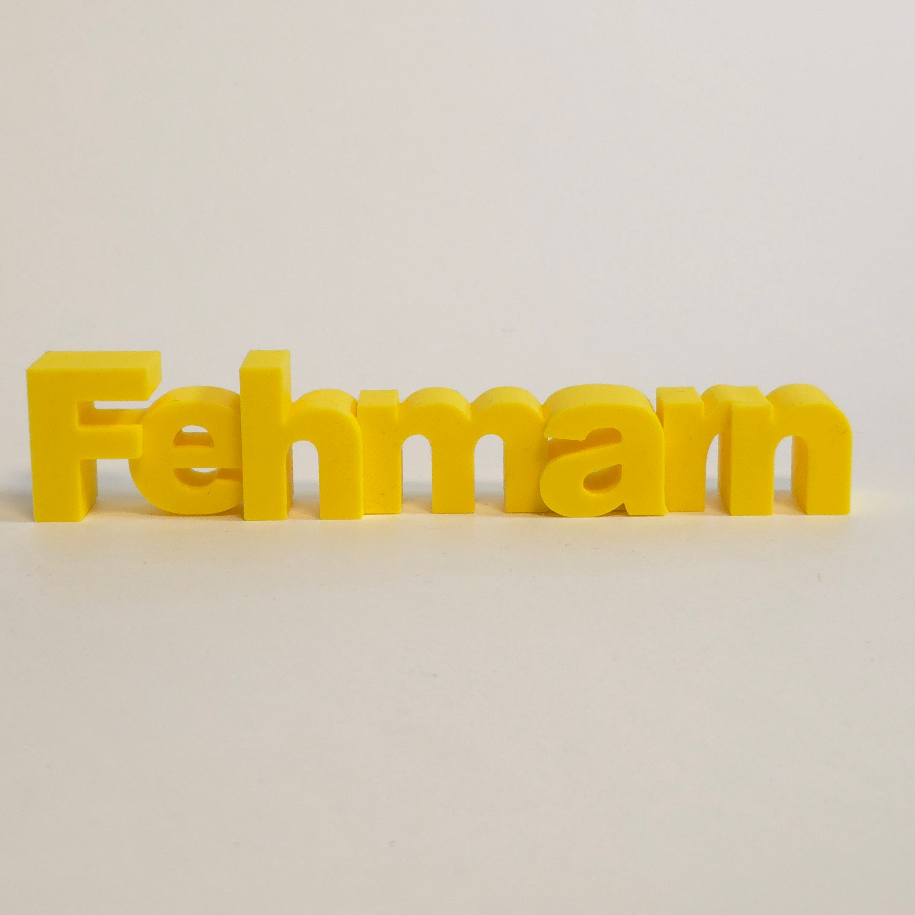 3D-Deko | Schriftzug Fehmarn | viele Farben