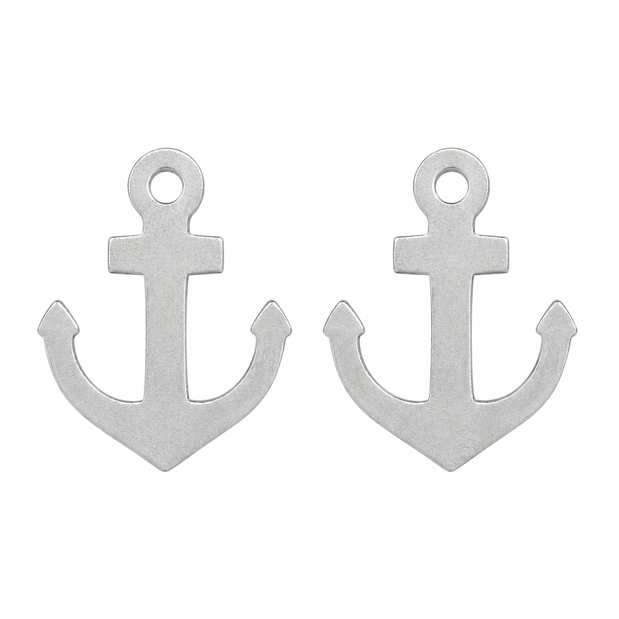 Ohrstecker Anker Edelstahl silberfarben