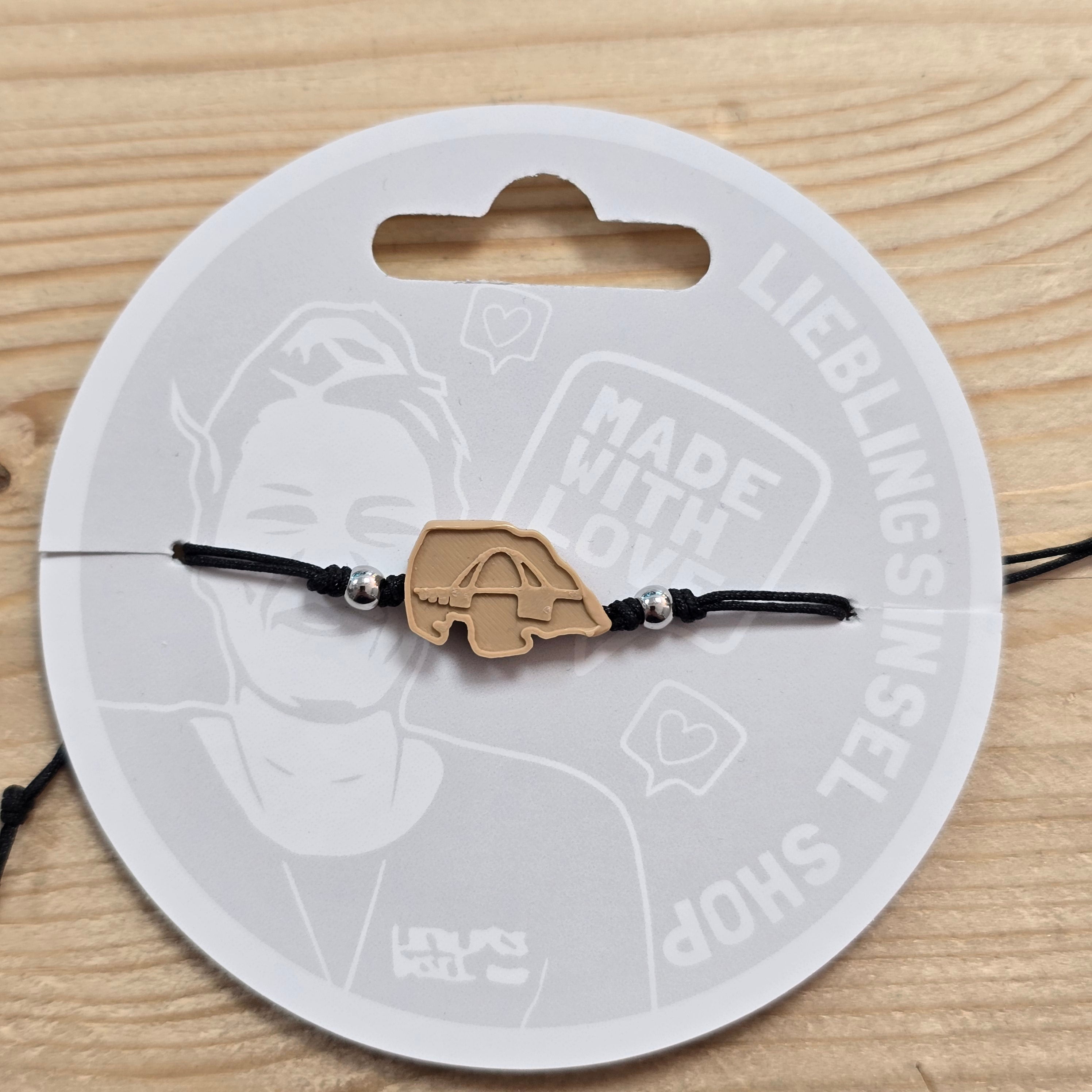 3d-Armband Insel mit Fehmarnsundbrücke | milchkaffee