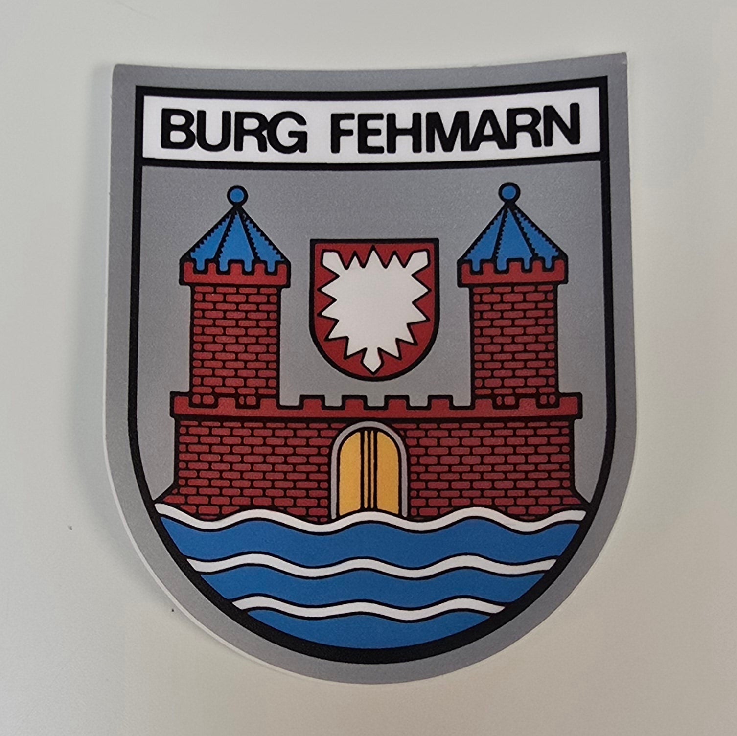 Aufkleber Wappenform Burg auf Fehmarn
