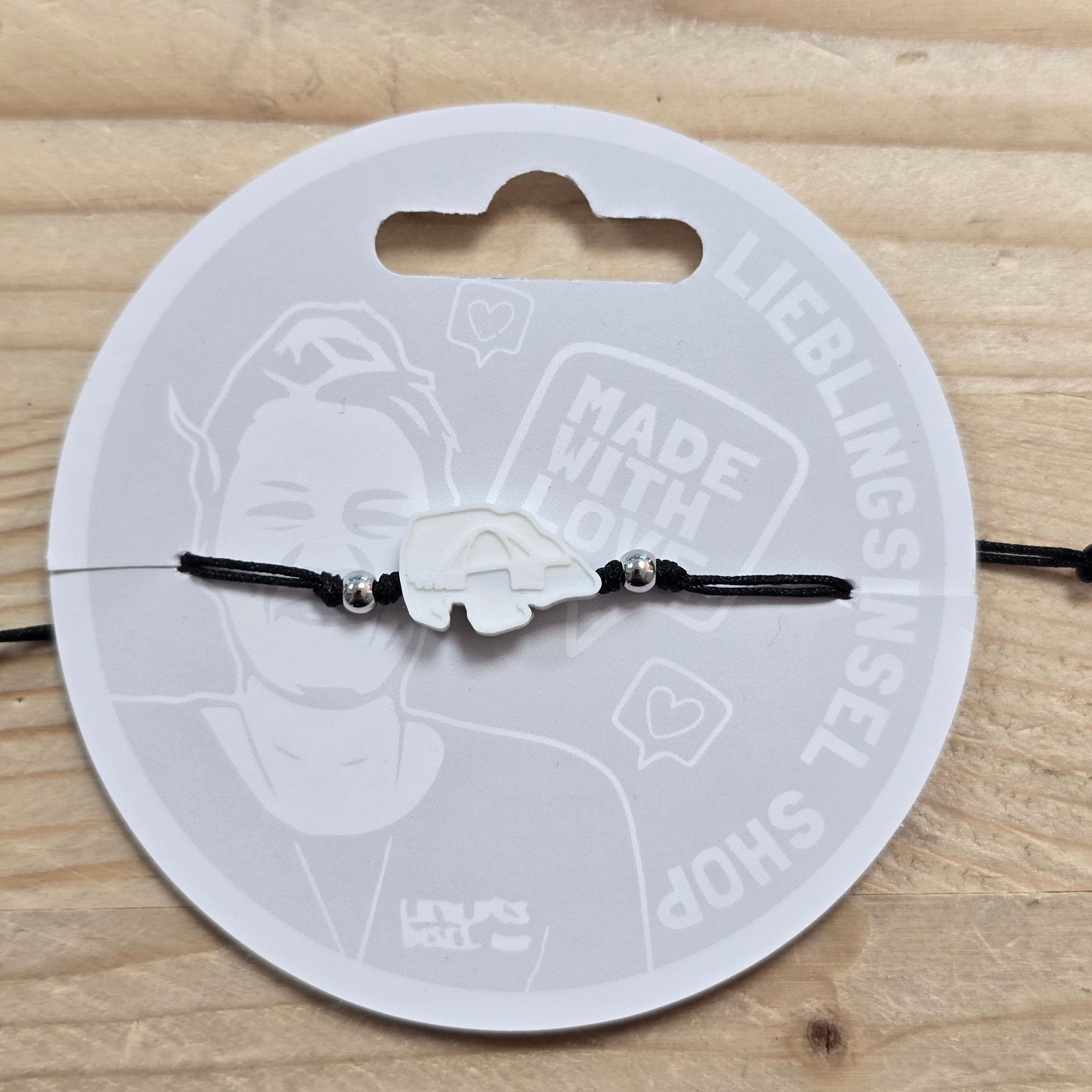 3d-Armband Insel mit Fehmarnsundbrücke | weiß