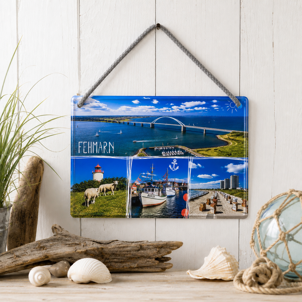 Blechschild Fehmarn Anker