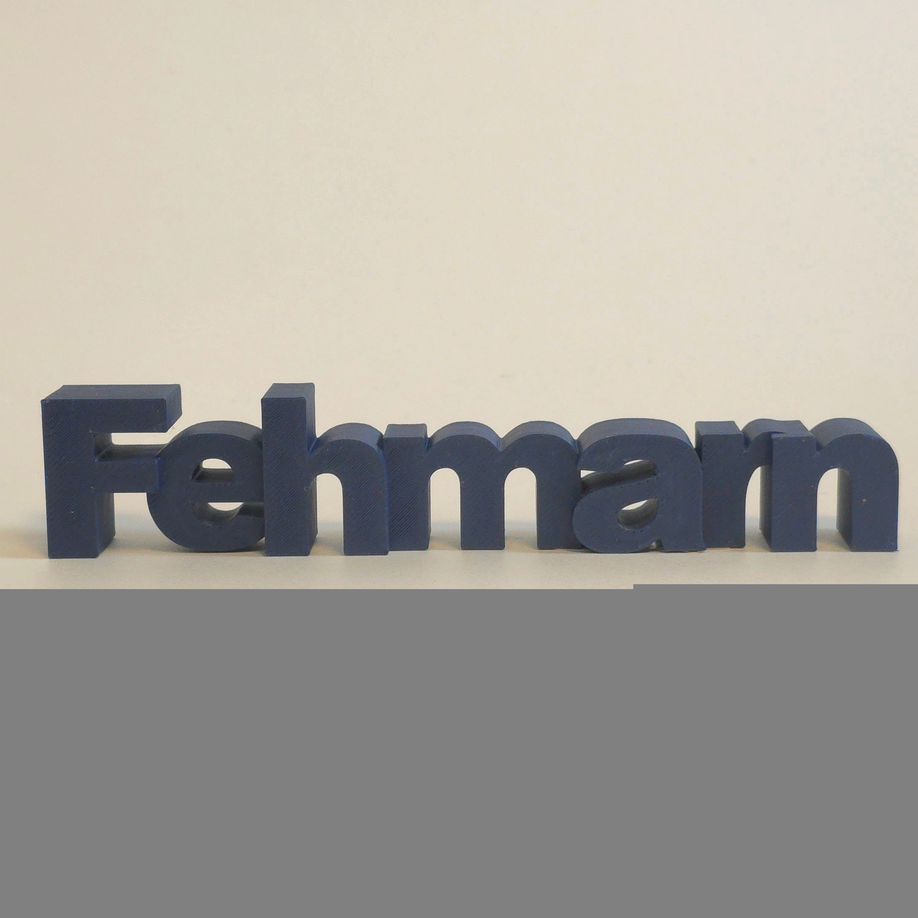 3D-Deko | Schriftzug Fehmarn | viele Farben