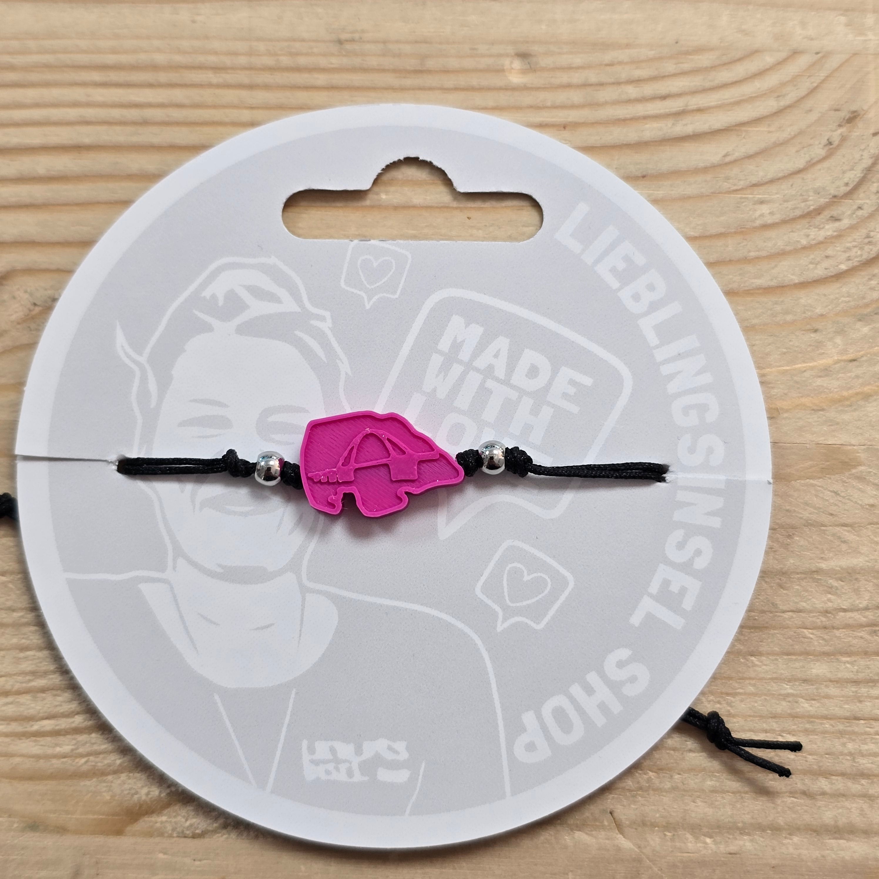 3d-Armband Insel mit Fehmarnsundbrücke | magenta