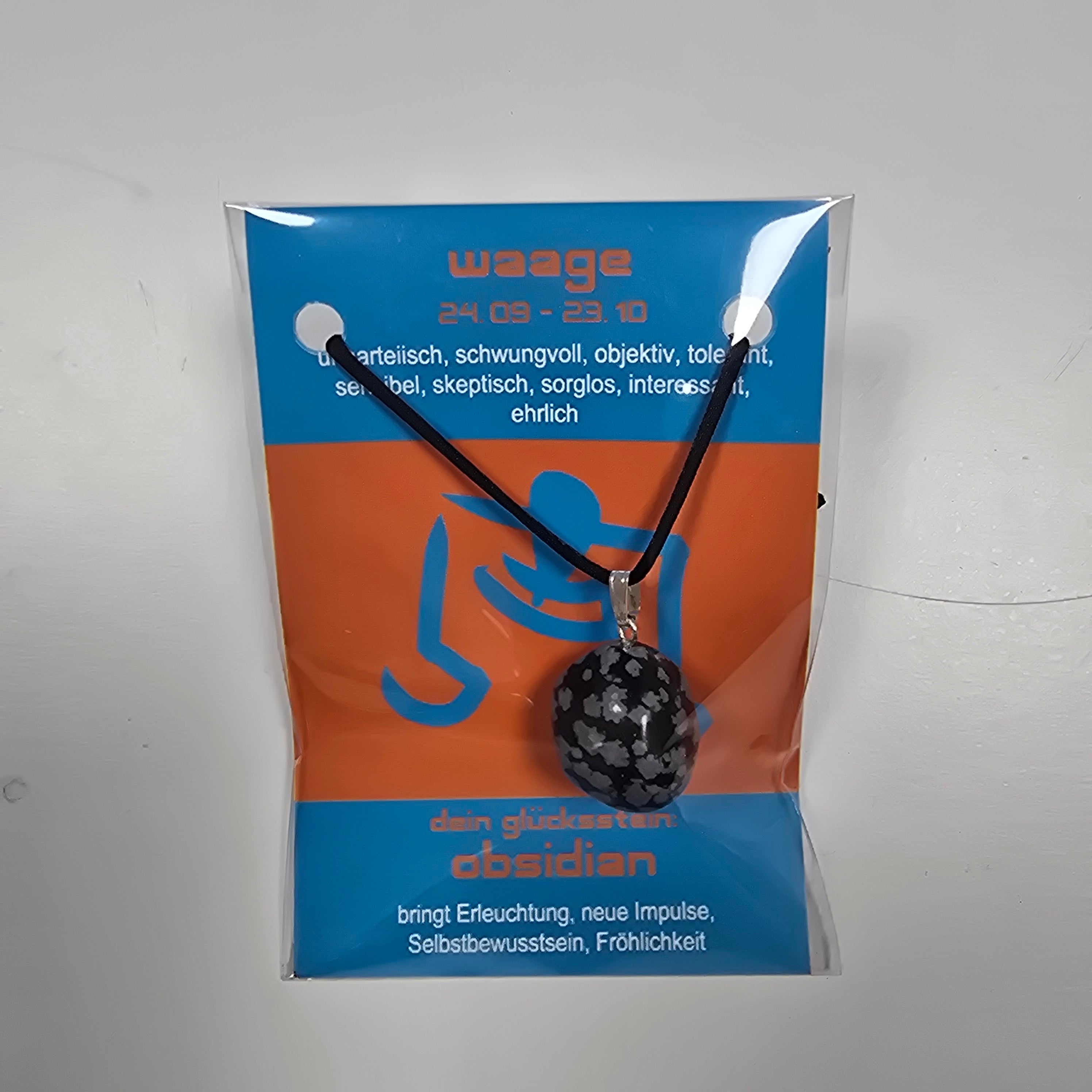 Glücksstein-Kette Sternzeichen Waage