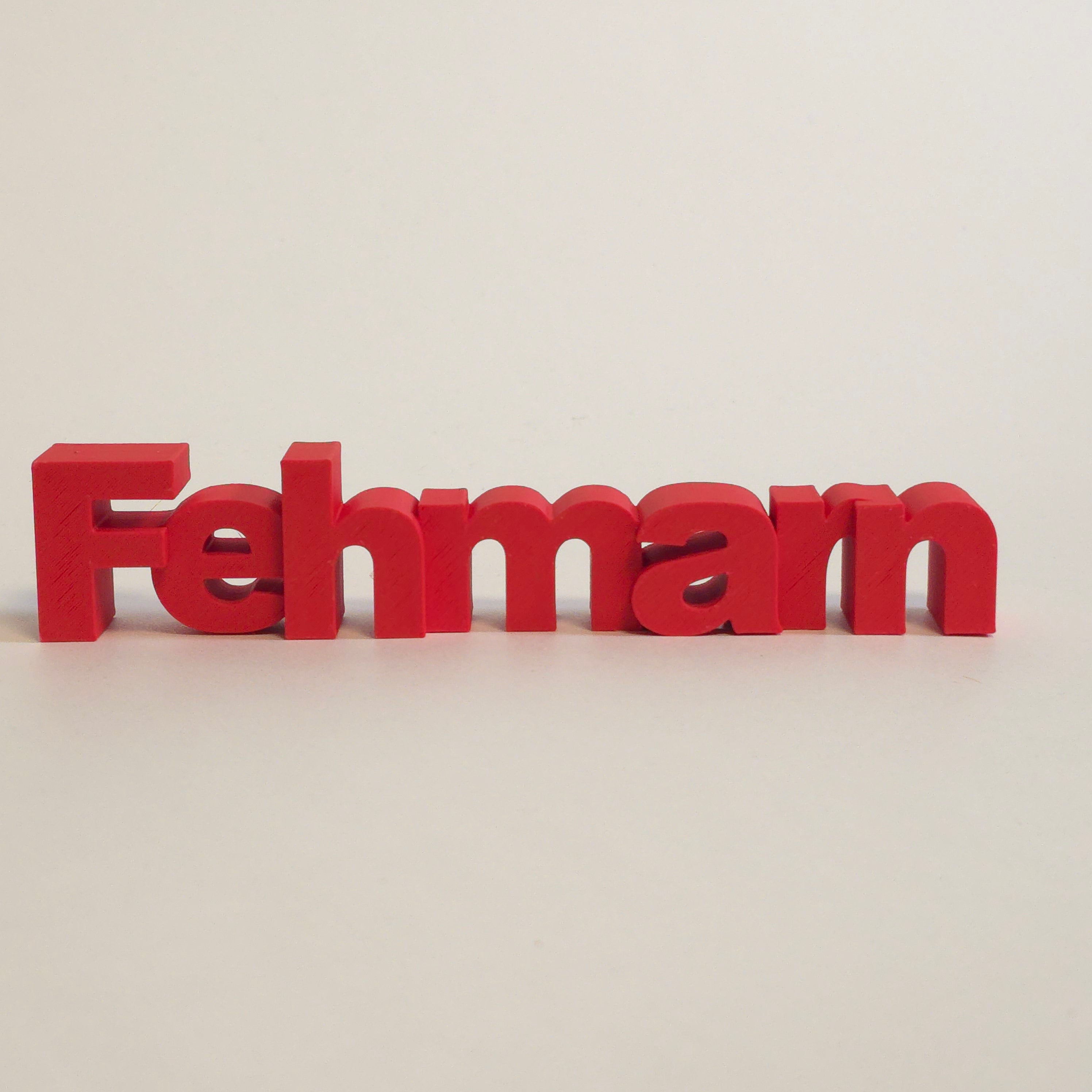 3D-Deko | Schriftzug Fehmarn | viele Farben