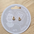 Ohrstecker Anker Edelstahl goldfarben