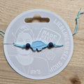3d-Armband Insel mit Schrift Fehmarn | eisblau