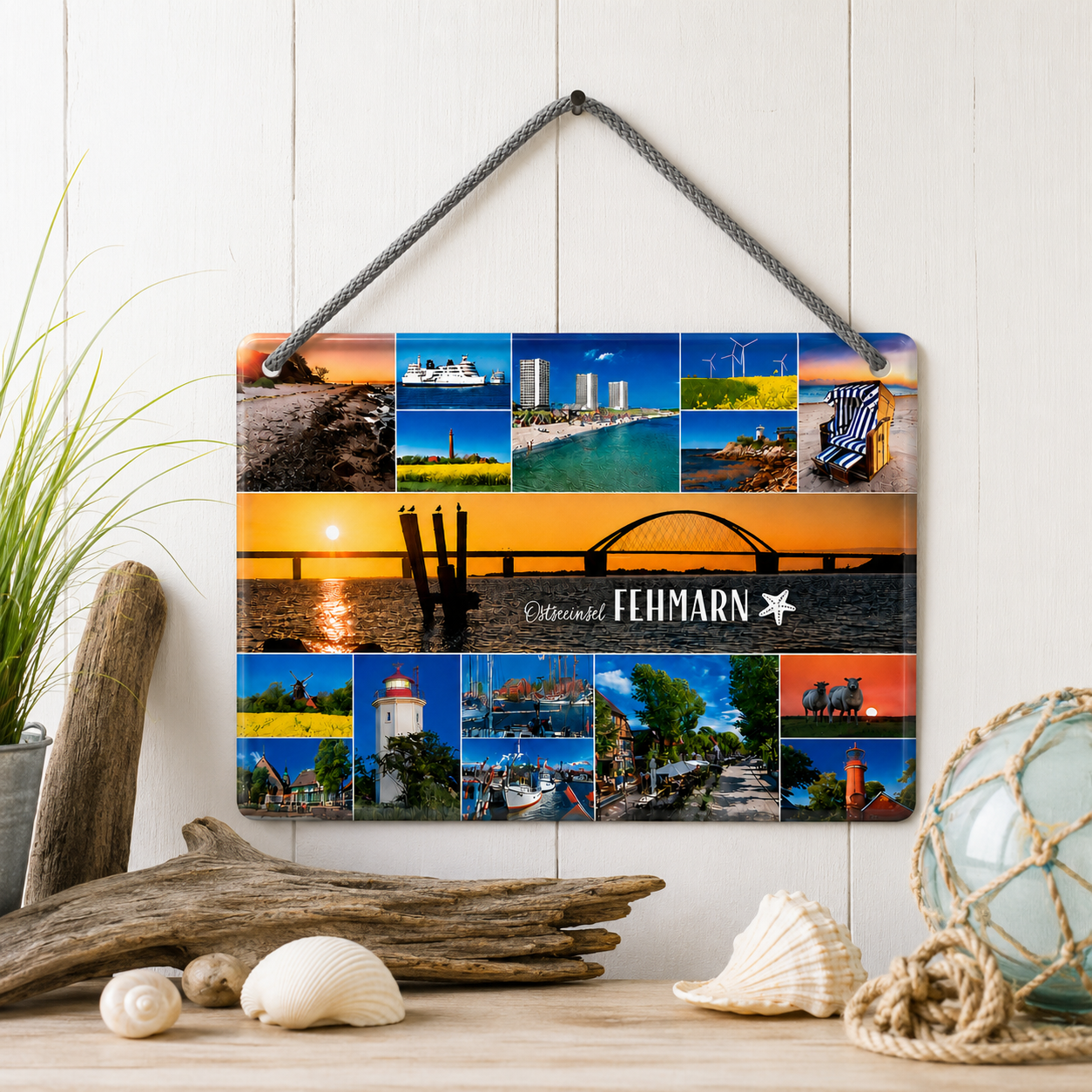 Blechschild Fehmarn Seestern