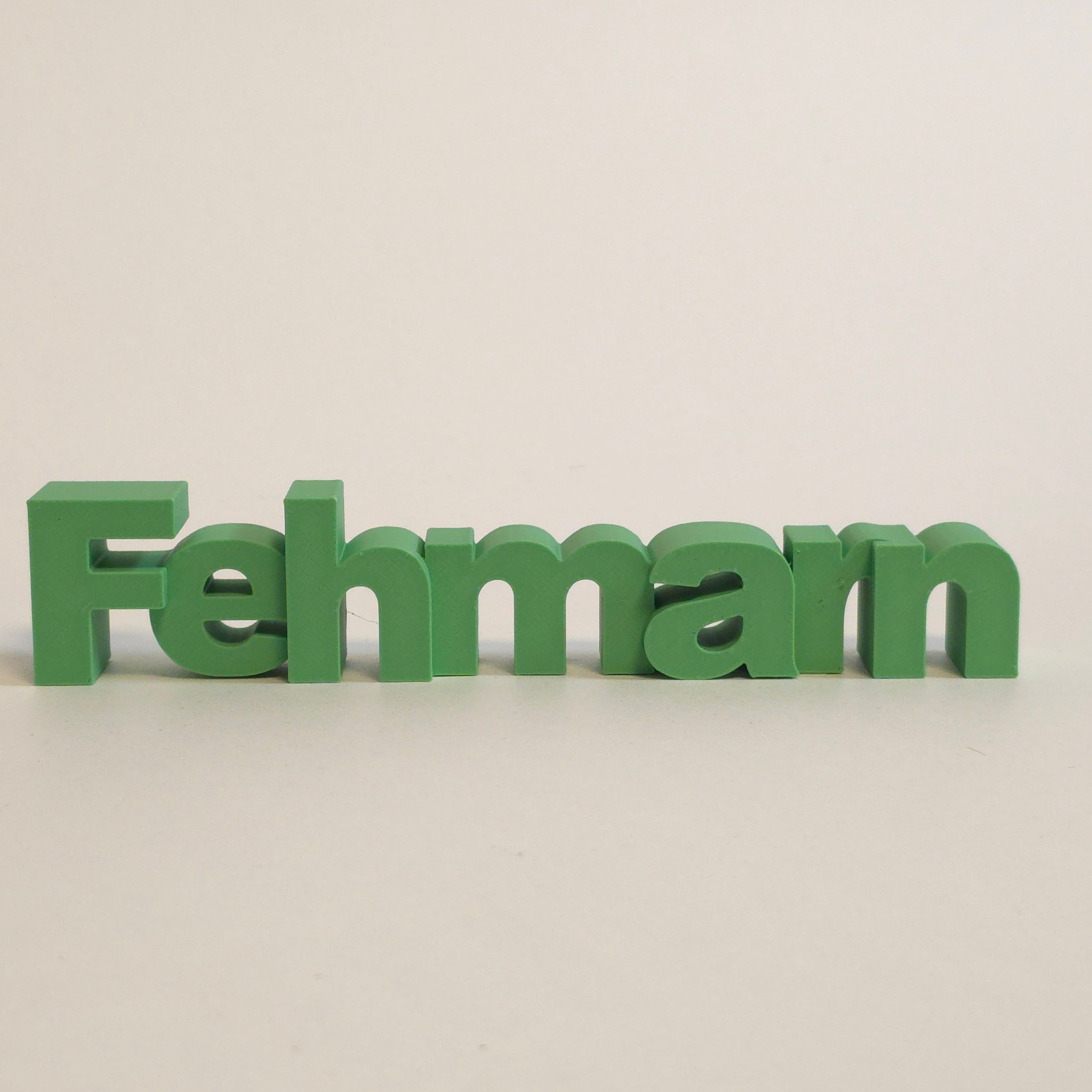 3D-Deko | Schriftzug Fehmarn | viele Farben