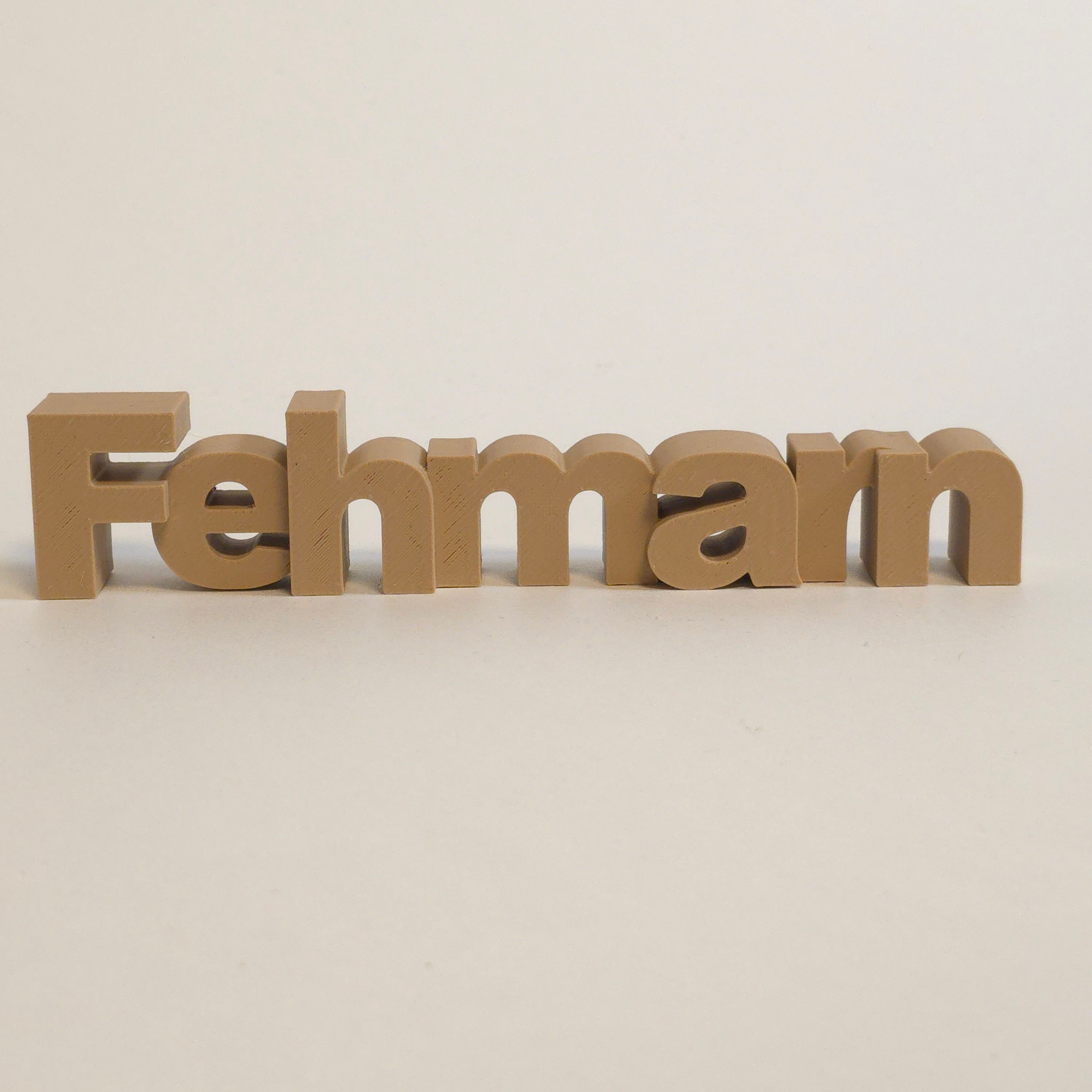 3D-Deko | Schriftzug Fehmarn | viele Farben