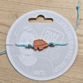 3d-Armband Insel mit Schrift Fehmarn | orange IIII