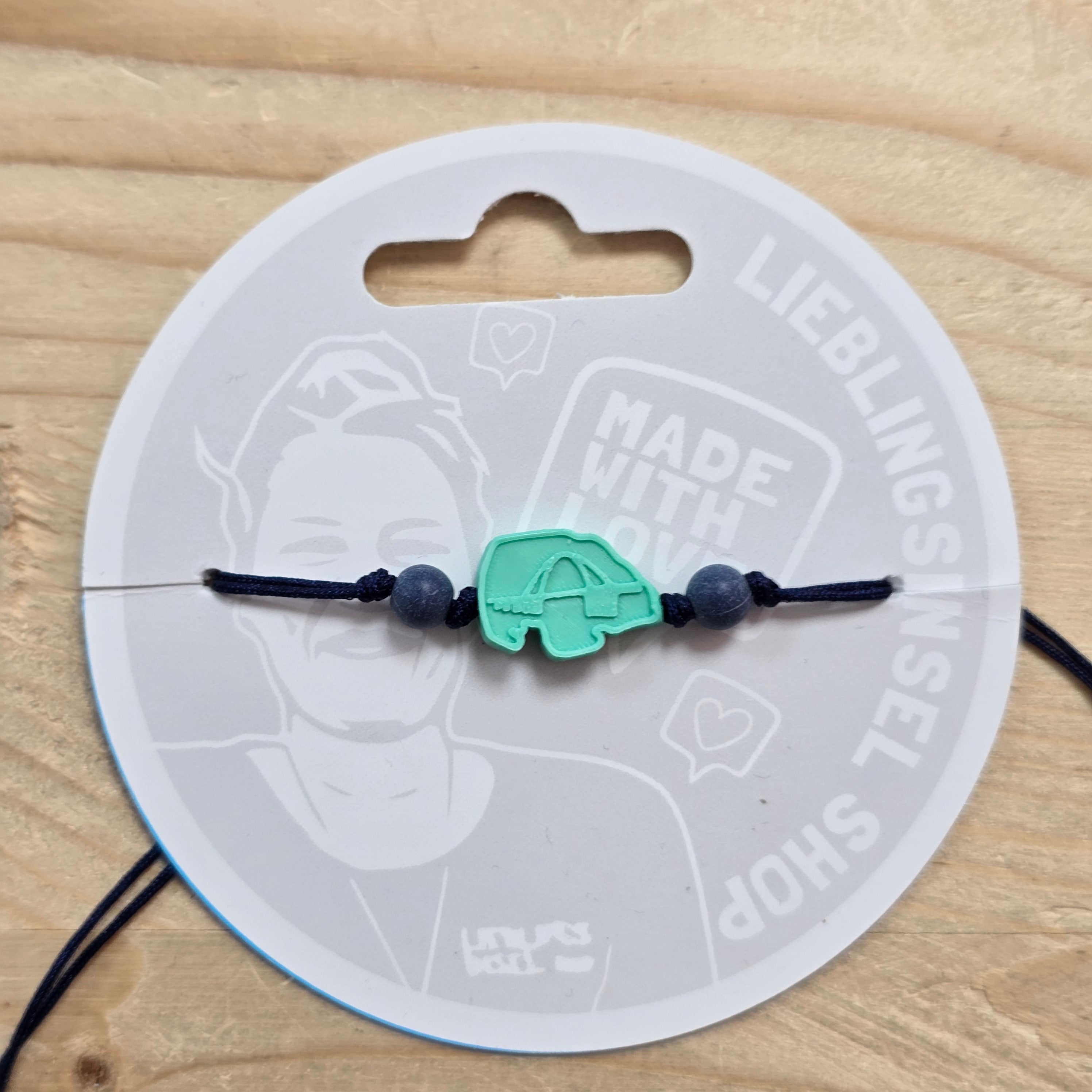 3d-Armband Insel mit Fehmarnsundbrücke | grün III