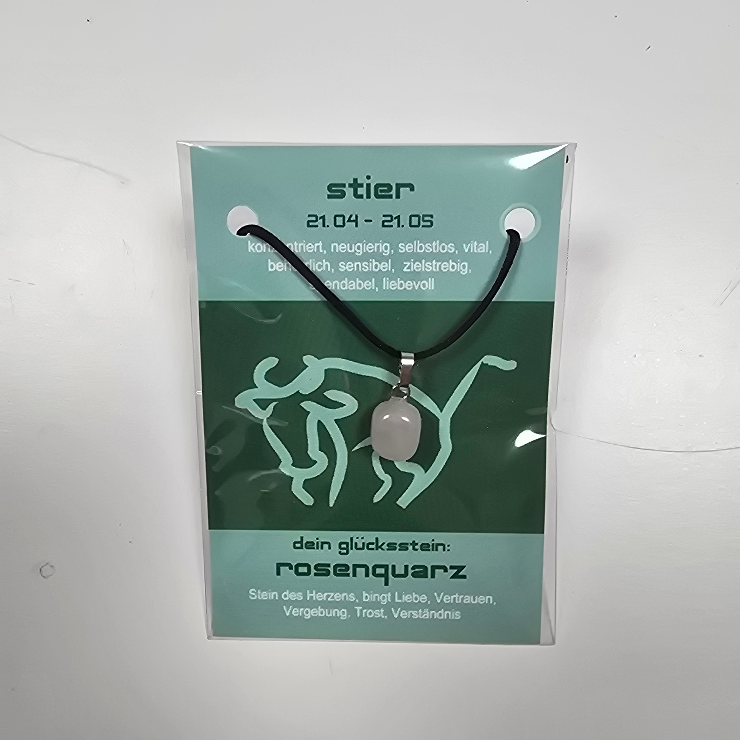 Glücksstein-Kette Sternzeichen Stier