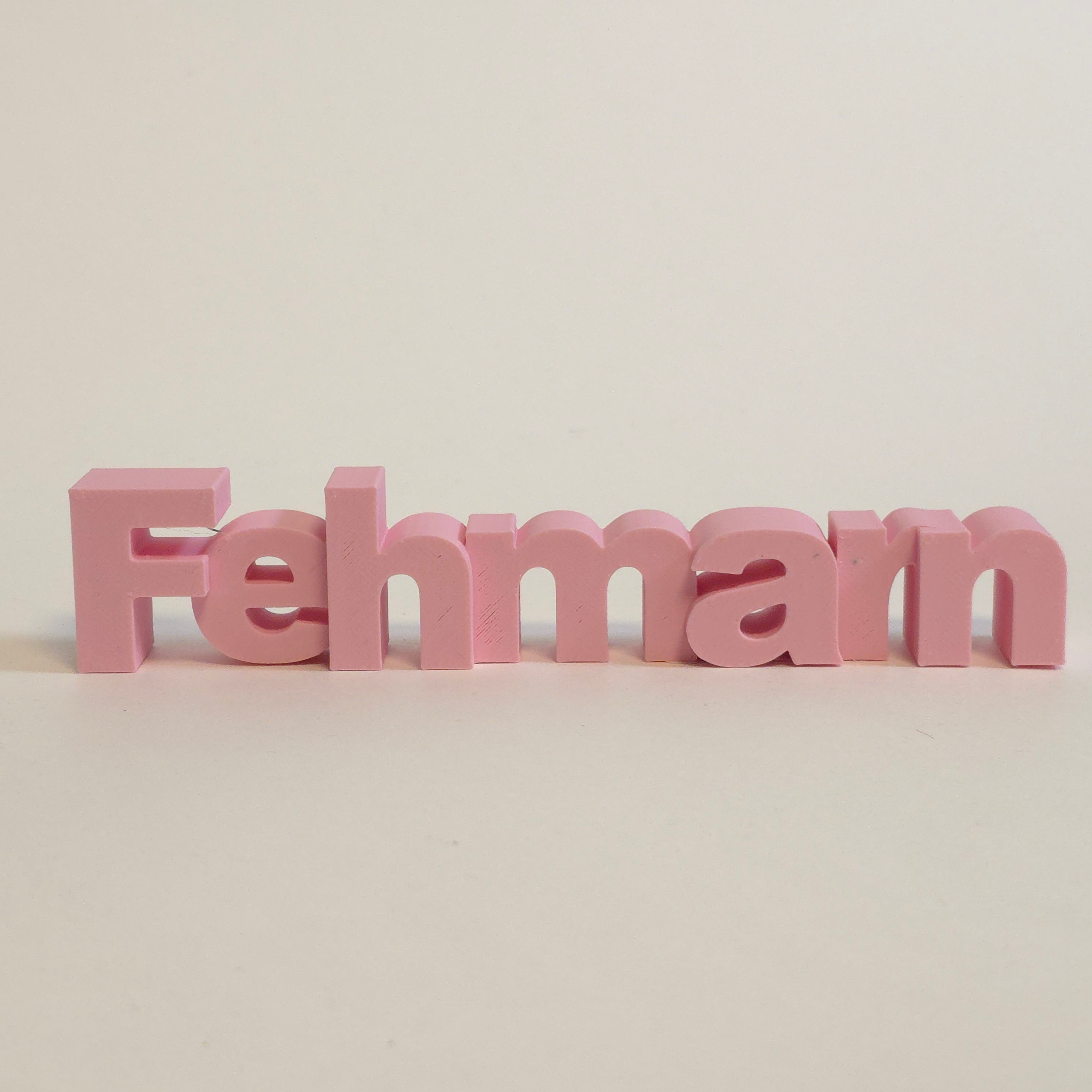 3D-Deko | Schriftzug Fehmarn | viele Farben