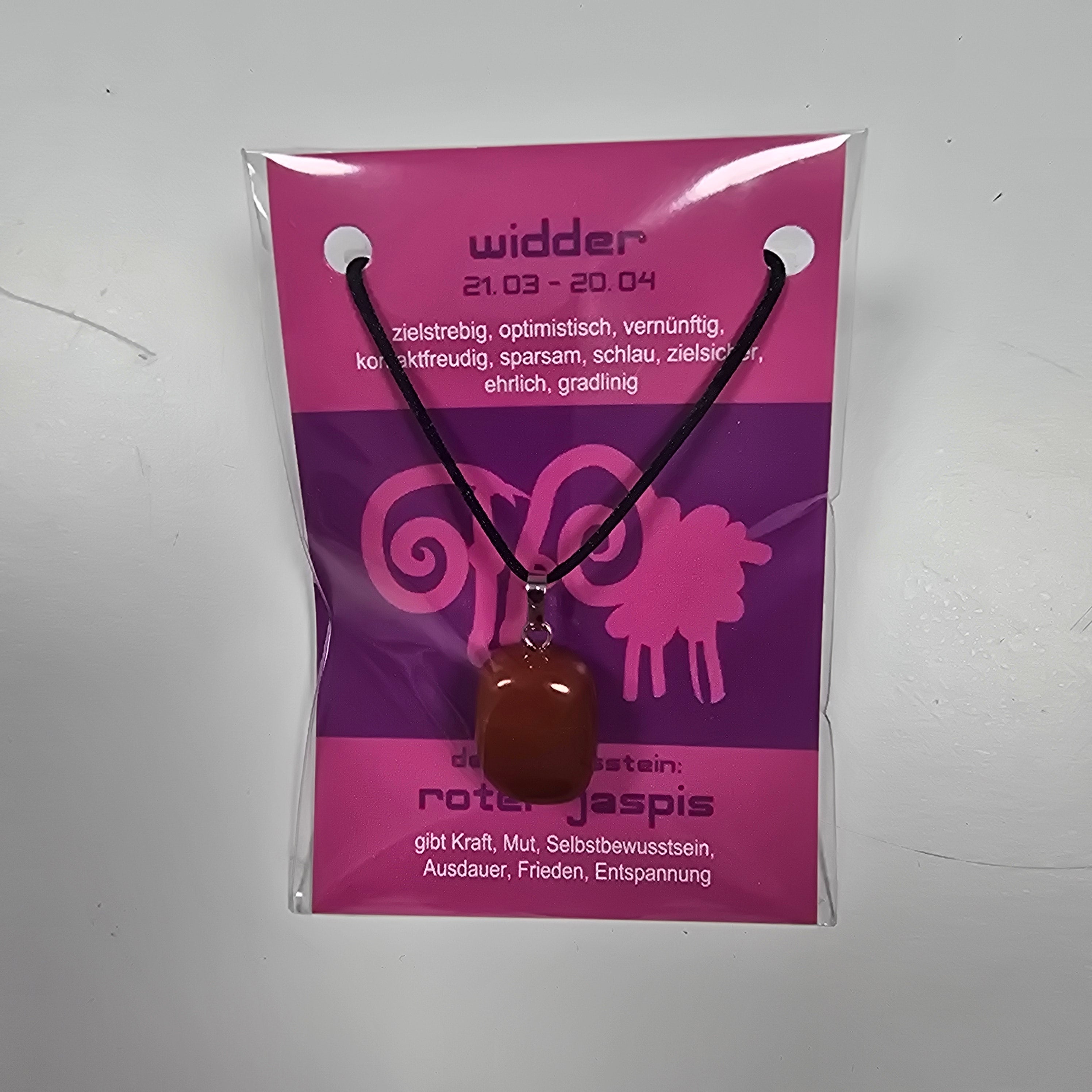 Glücksstein-Kette Sternzeichen Widder