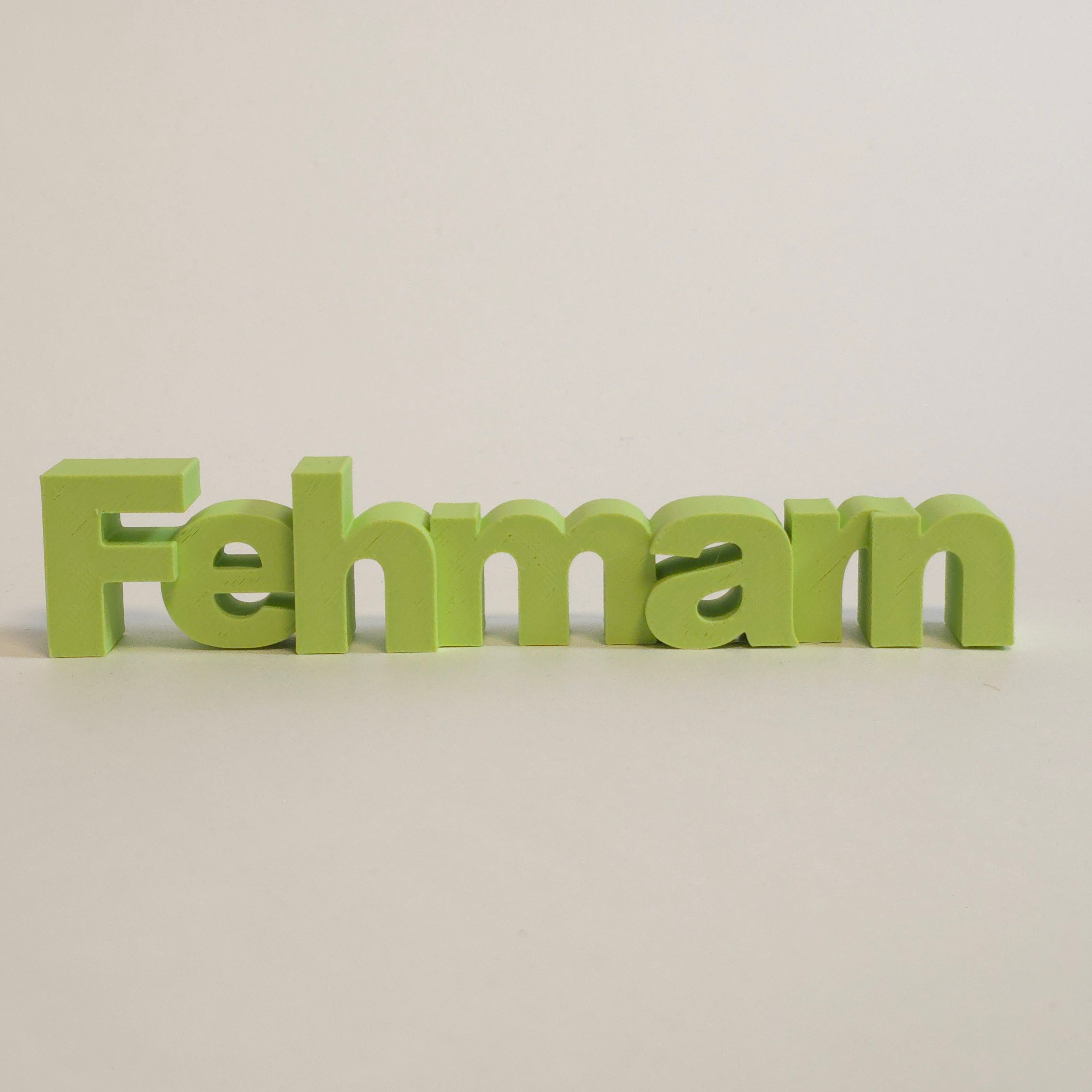 3D-Deko | Schriftzug Fehmarn | viele Farben