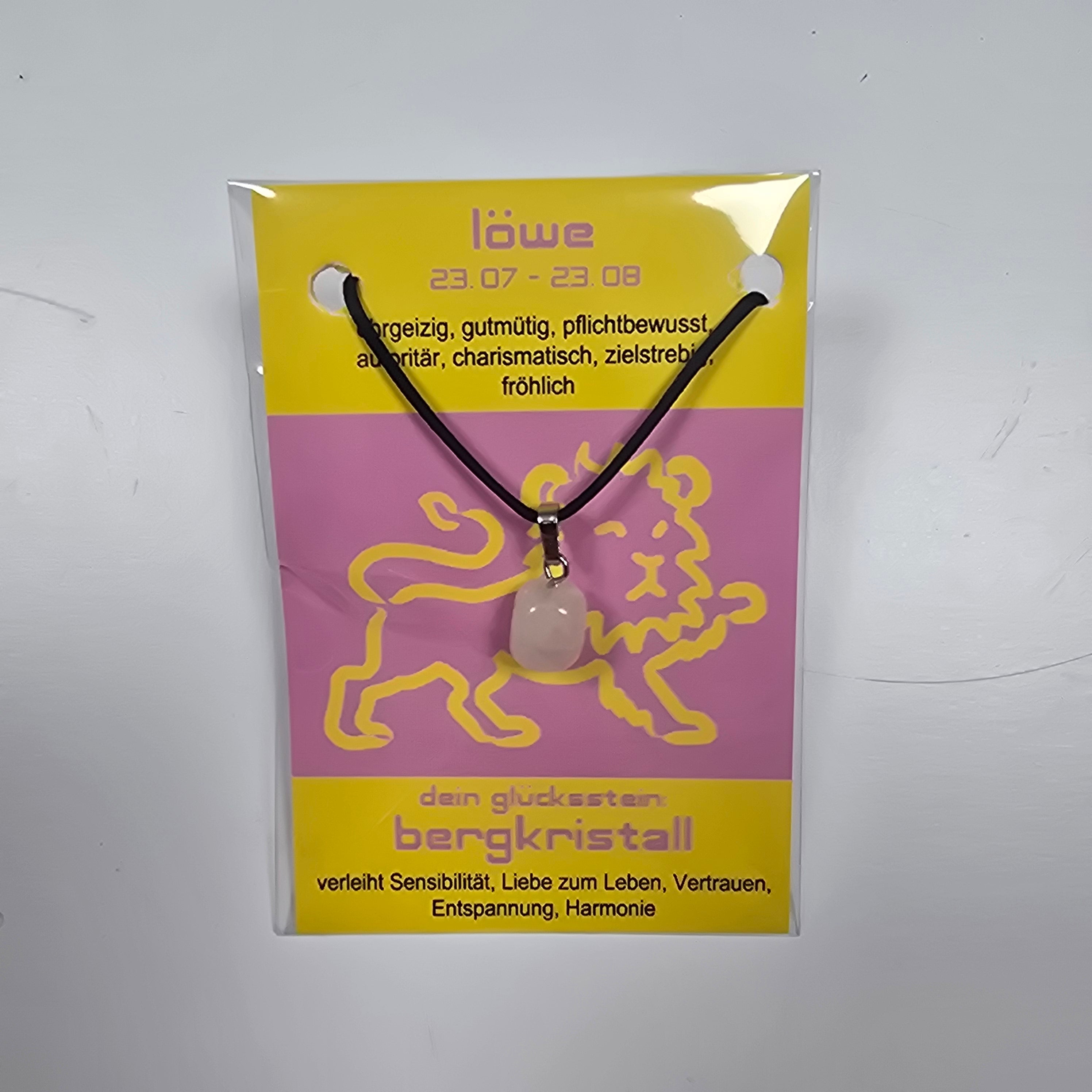 Glücksstein-Kette Sternzeichen Löwe