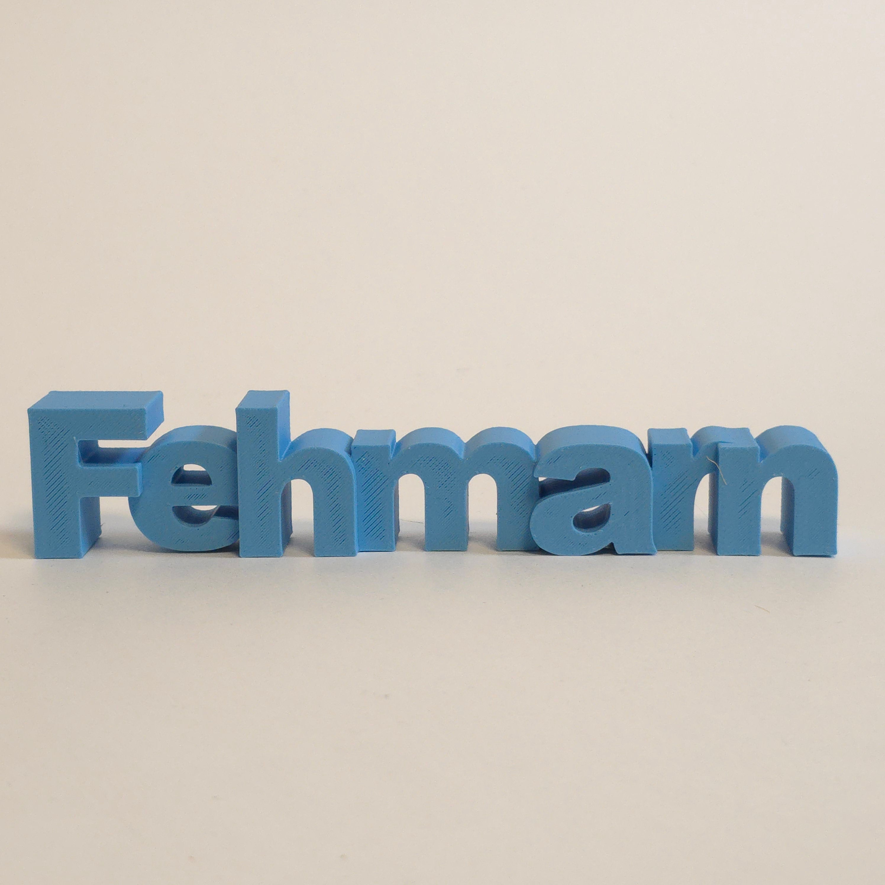 3D-Deko | Schriftzug Fehmarn | viele Farben