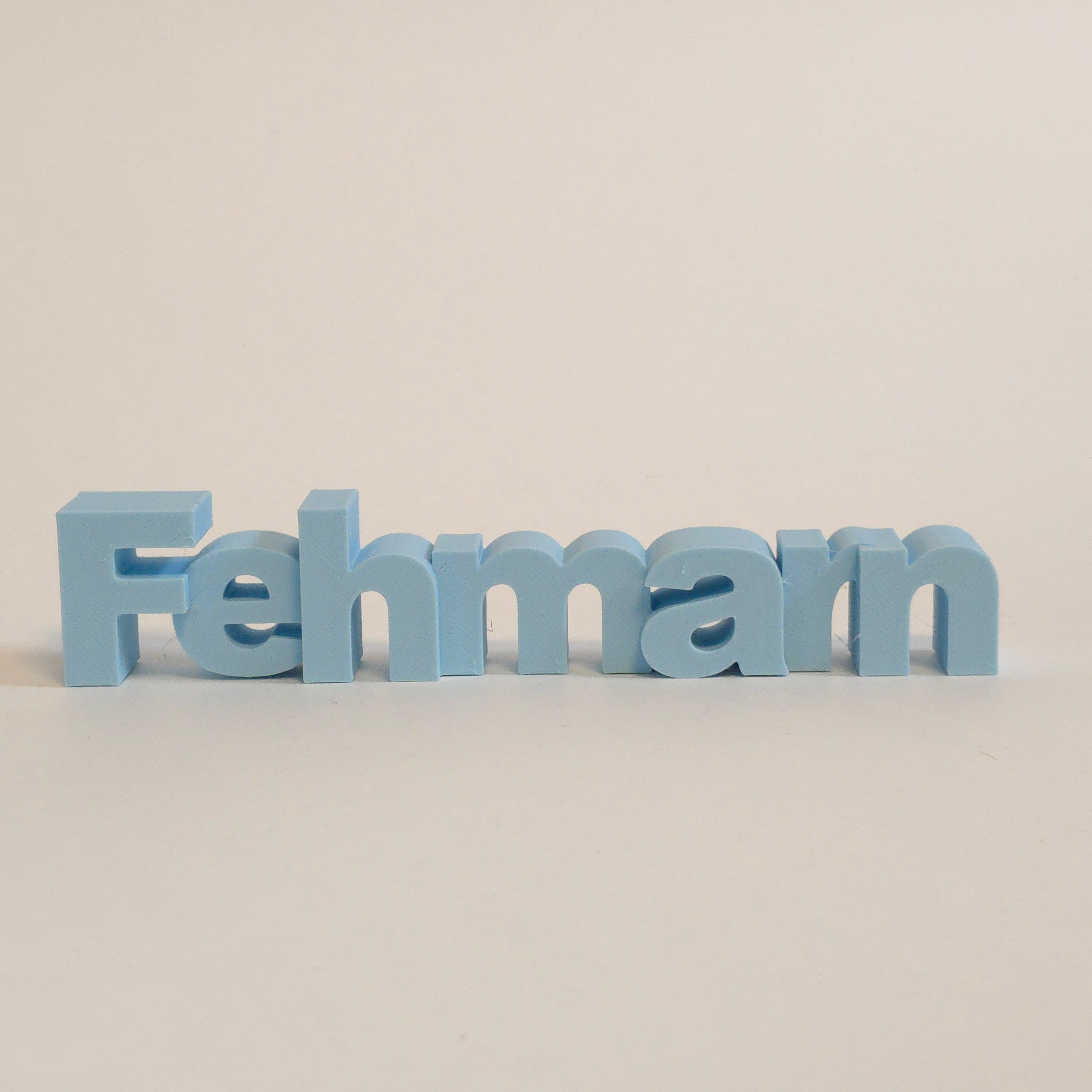 3D-Deko | Schriftzug Fehmarn | viele Farben