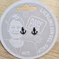 Ohrstecker Anker Edelstahl schwarz