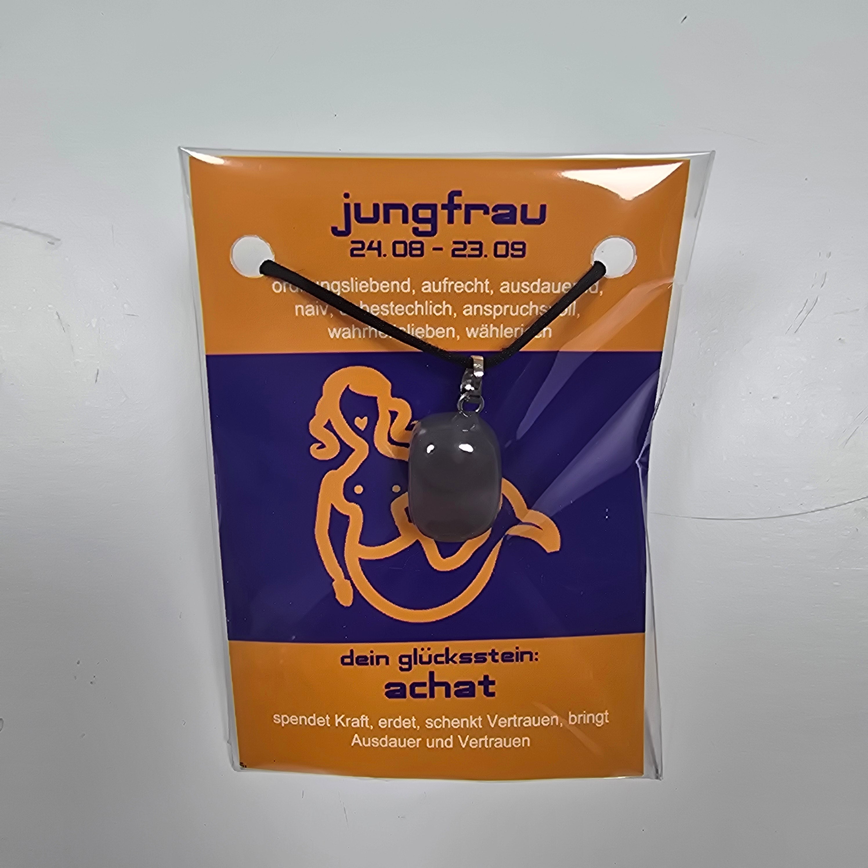 Glücksstein-Kette Sternzeichen Jungfrau