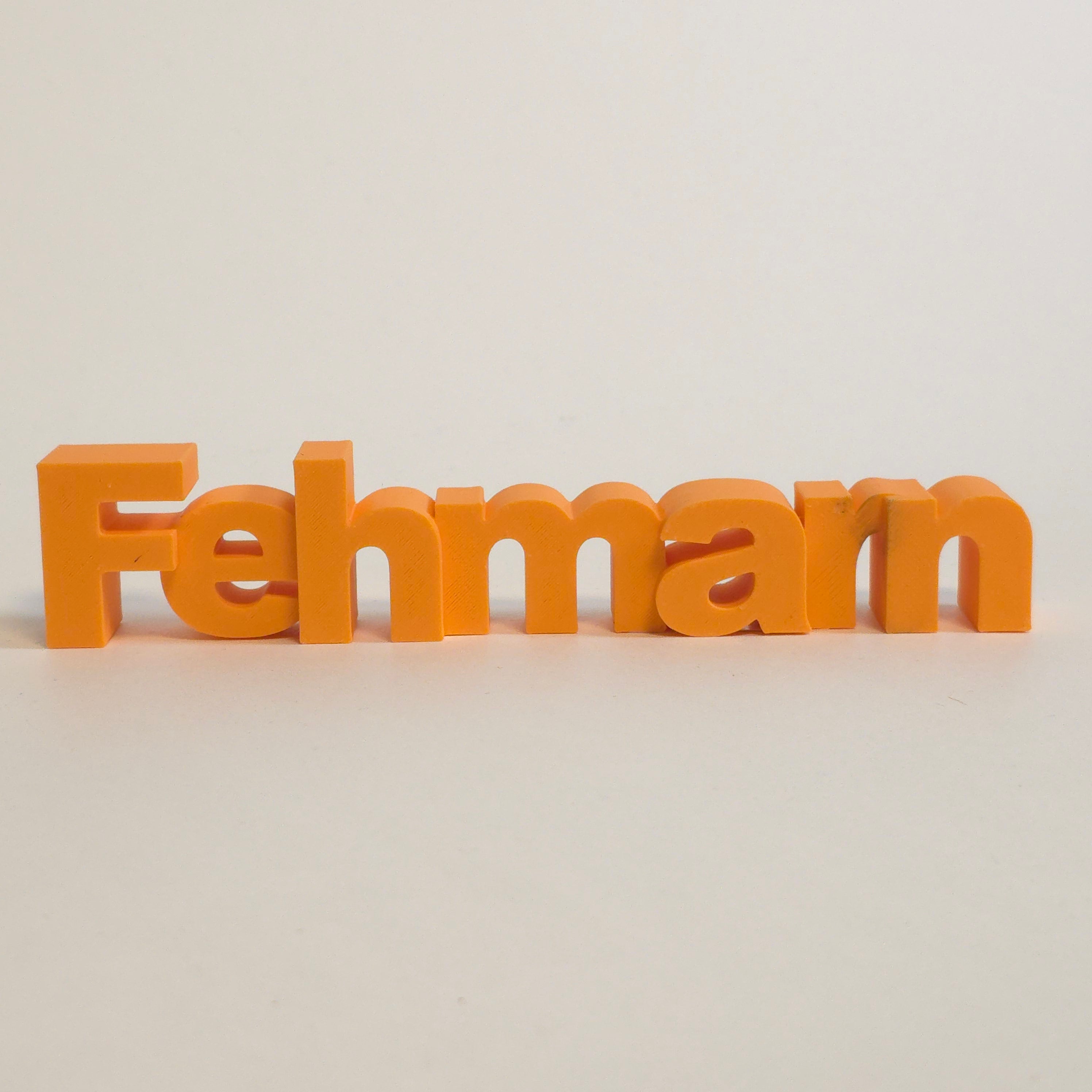 3D-Deko | Schriftzug Fehmarn | viele Farben