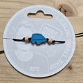 3d-Armband Insel mit Schrift Fehmarn | blau I